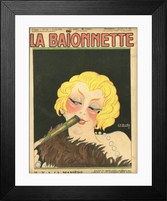 Framed Print : Front cover, La Baionnette, WW1 Framed Print : Front cover, La Baionnette, WW1