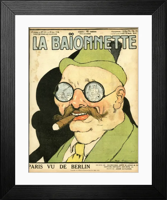 Framed Print : Front cover, La Baionnette, WW1 Framed Print : Front cover, La Baionnette, WW1