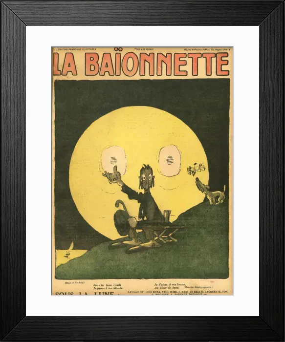 Framed Print : Front cover, La Baionnette, WW1 Framed Print : Front cover, La Baionnette, WW1