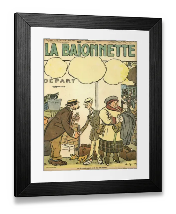 Framed Print : Front cover, La Baionnette, WW1 Framed Print : Front cover, La Baionnette, WW1