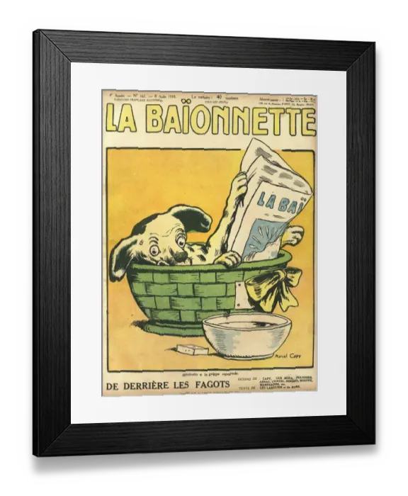 Framed Print : Front cover, La Baionnette, WW1 Framed Print : Front cover, La Baionnette, WW1