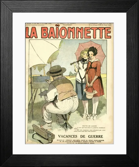 Framed Print : Front cover, La Baionnette, WW1 Framed Print : Front cover, La Baionnette, WW1