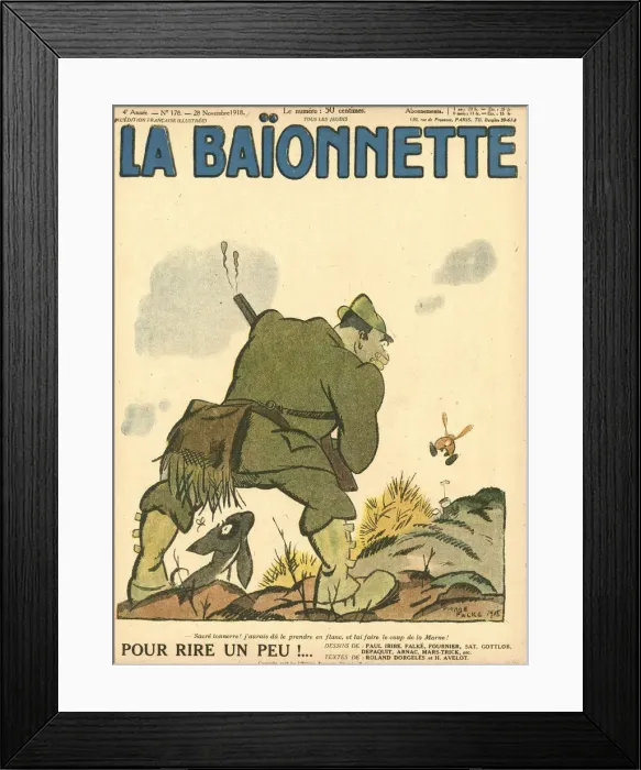 Framed Print : Front cover, La Baionnette, WW1 Framed Print : Front cover, La Baionnette, WW1
