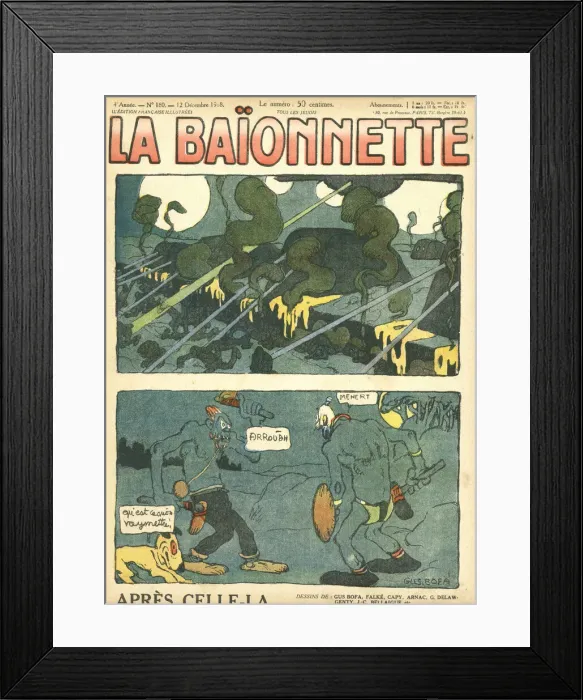 Framed Print : Front cover, La Baionnette, WW1 Framed Print : Front cover, La Baionnette, WW1