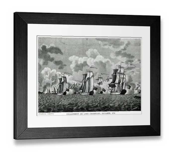 Framed Print : America - Naval Engagement On Lake Champoain Framed Print : America - Naval Engagement On Lake Champoain