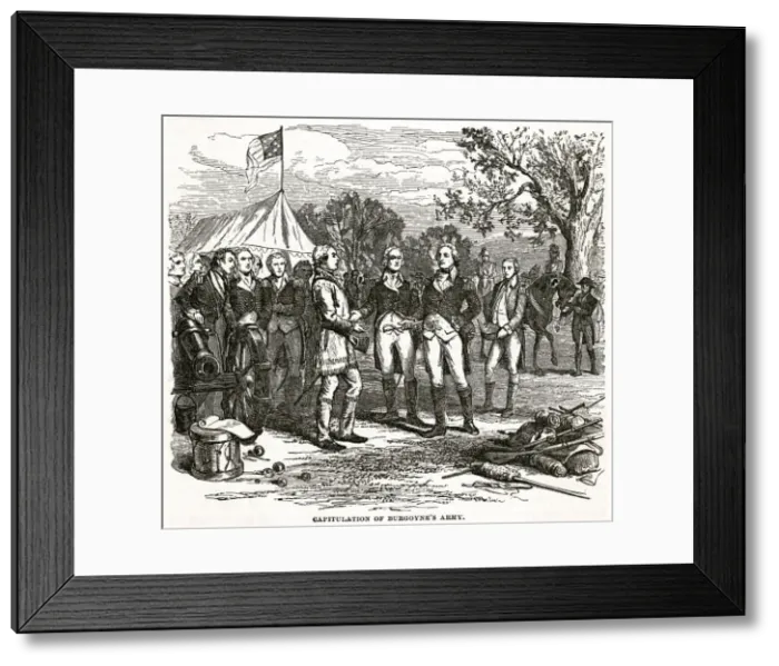 Framed Print : America - Burgoyne Surrenders At Saratoga Framed Print : America - Burgoyne Surrenders At Saratoga
