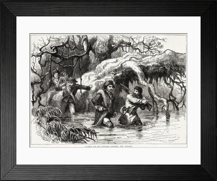 Framed Print : America - General Rogers Clark Crosses The Wabash Framed Print : America - General Rogers Clark Crosses The Wabash