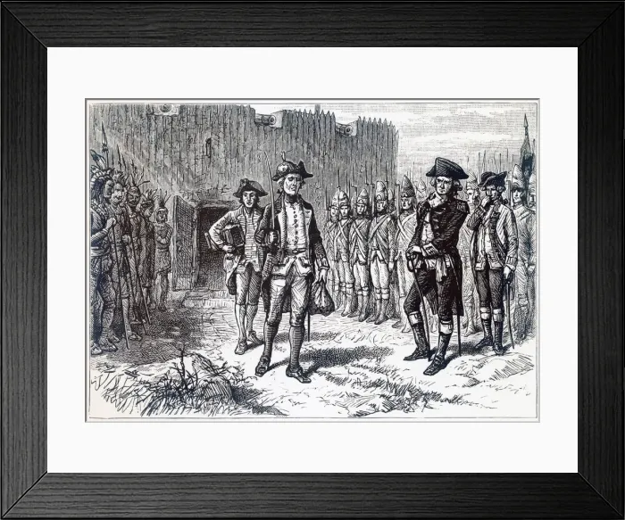 Framed Print : America - Henry Hamilton. Takes Fort Vincennes Framed Print : America - Henry Hamilton. Takes Fort Vincennes
