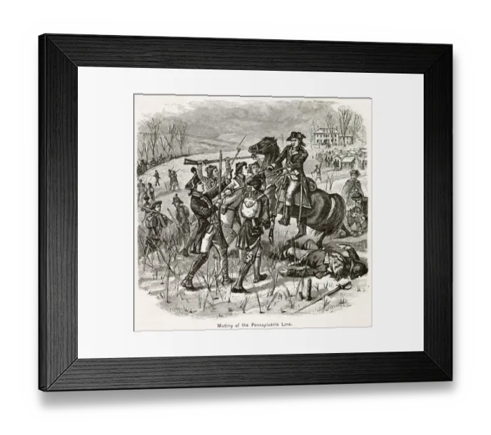 Framed Print : America - Washingtons Army Mutinies
