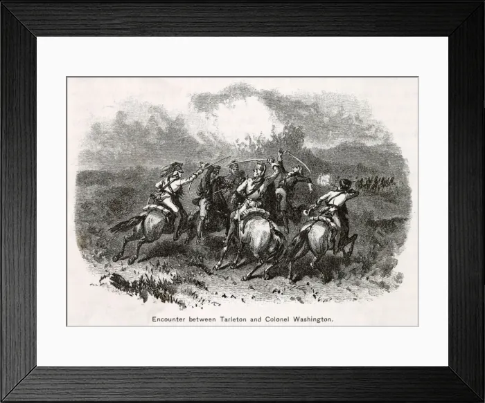 Framed Print : America - Tarletons Dash At Charlottesville Framed Print : America - Tarletons Dash At Charlottesville