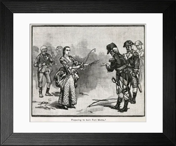 Framed Print : America - Preparing To Burn Fort Motte Framed Print : America - Preparing To Burn Fort Motte