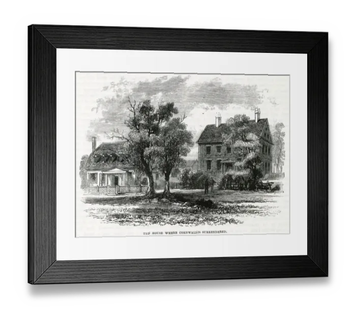 Framed Print : America - House At Yorktown Where Cornwallis Surrendered Framed Print : America - House At Yorktown Where Cornwallis Surrendered