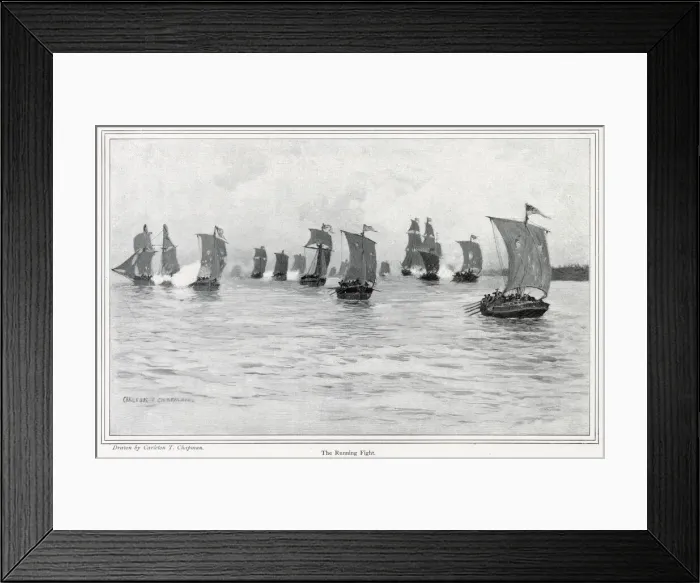 Framed Print : America - Ships Fighting On Lake Champlain Framed Print : America - Ships Fighting On Lake Champlain