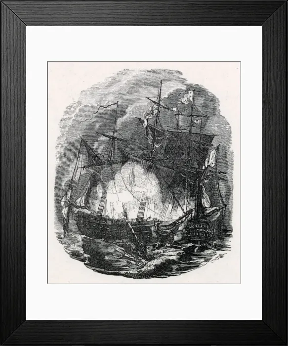 Framed Print : America - Paul Jones And The Bonhomme Richard Framed Print : America - Paul Jones And The Bonhomme Richard