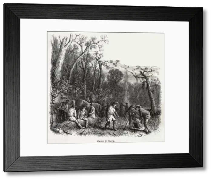 Framed Print : America - Marion, American Marauder in Camp Framed Print : America - Marion, American Marauder in Camp