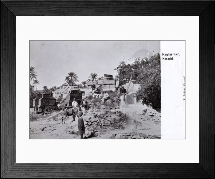 Framed Print : Maghar Pier and old tombs, Karachi, British India Framed Print : Maghar Pier and old tombs, Karachi, British India