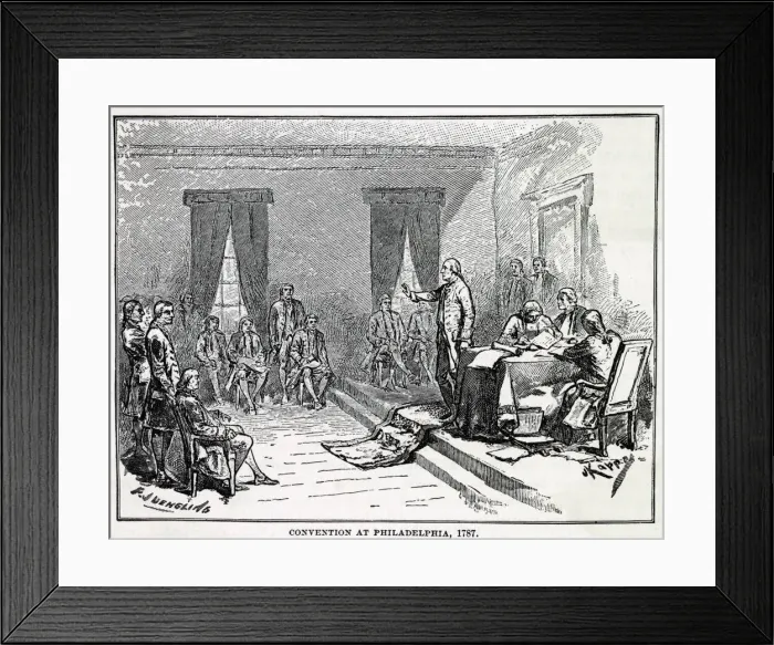 Framed Print : America - Convention At Philadeliphia in 1787 Framed Print : America - Convention At Philadeliphia in 1787