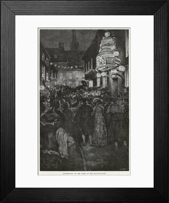 Framed Print : America - Washington Is Inauguration At New York Framed Print : America - Washington Is Inauguration At New York