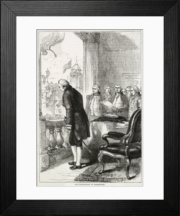 Framed Print : America - Inauguration Of Washington At New York Framed Print : America - Inauguration Of Washington At New York
