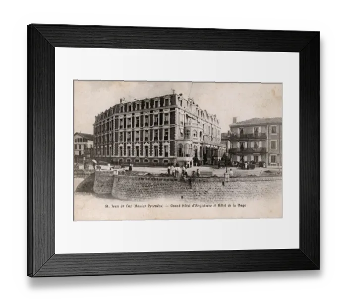 Framed Print : Grand Hotel d Angleterre, St Jean de Luz, France Framed Print : Grand Hotel d Angleterre, St Jean de Luz, France