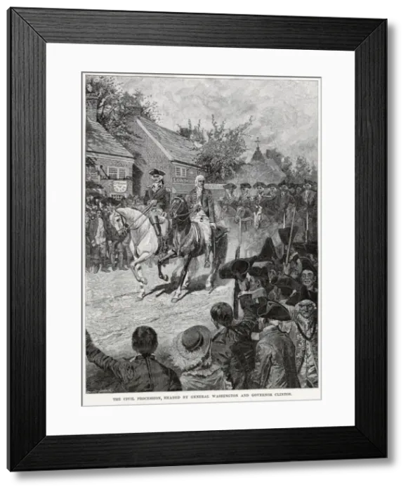 Framed Print : America - George Washington And George Clinton Framed Print : America - George Washington And George Clinton