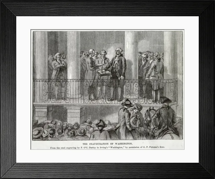 Framed Print : America - Washington Inaugurated As President Framed Print : America - Washington Inaugurated As President