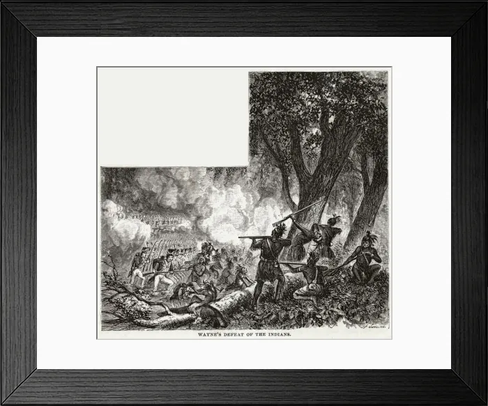 Framed Print : America - Wayne Defeats Indians Framed Print : America - Wayne Defeats Indians