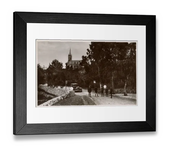 Framed Print : Road and church at Teboursouk, Tunisia, North Africa Framed Print : Road and church at Teboursouk, Tunisia, North Africa