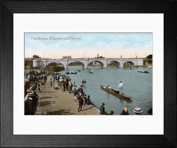 Framed Print : Bridge at Kingston-on-Thames, Surrey Framed Print : Bridge at Kingston-on-Thames, Surrey