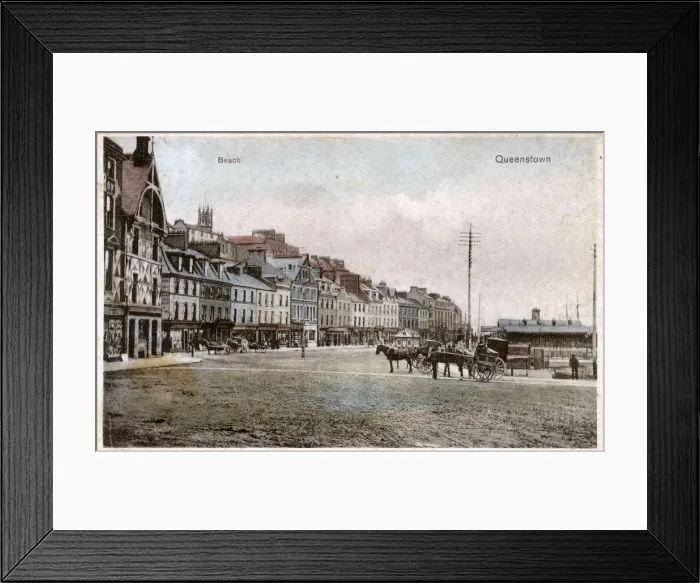 Framed Print : Beachside area, Queenstown (now Cobh), Ireland Framed Print : Beachside area, Queenstown (now Cobh), Ireland