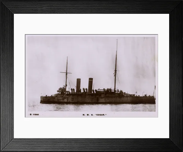Framed Print : HMS Edgar, British protected cruiser Framed Print : HMS Edgar, British protected cruiser