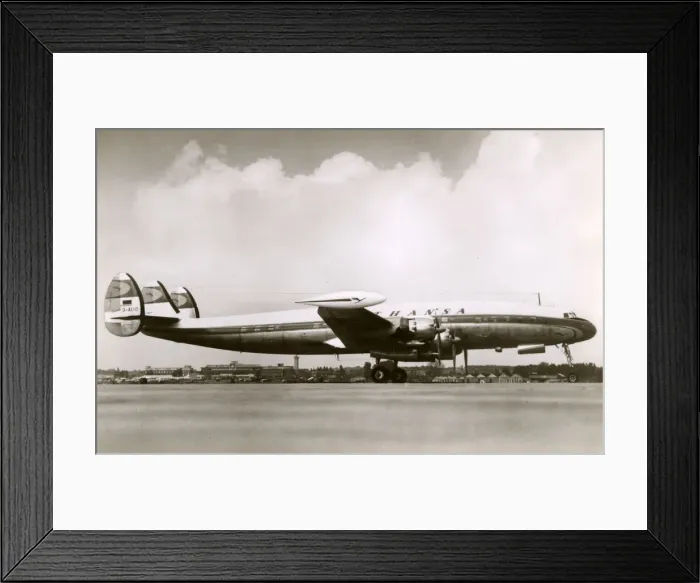 Framed Print : Lufthansa plane at Frankfurt airport, Germany