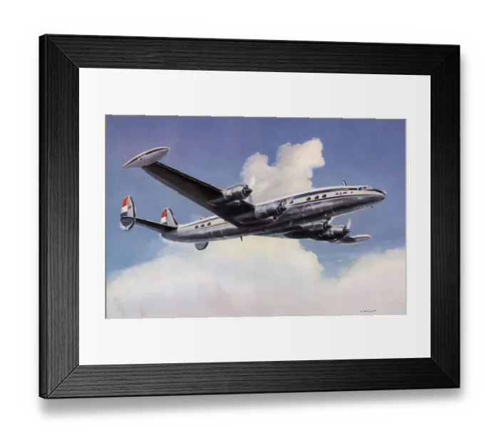 Framed Print : KLM Super Constellation plane in flight Framed Print : KLM Super Constellation plane in flight
