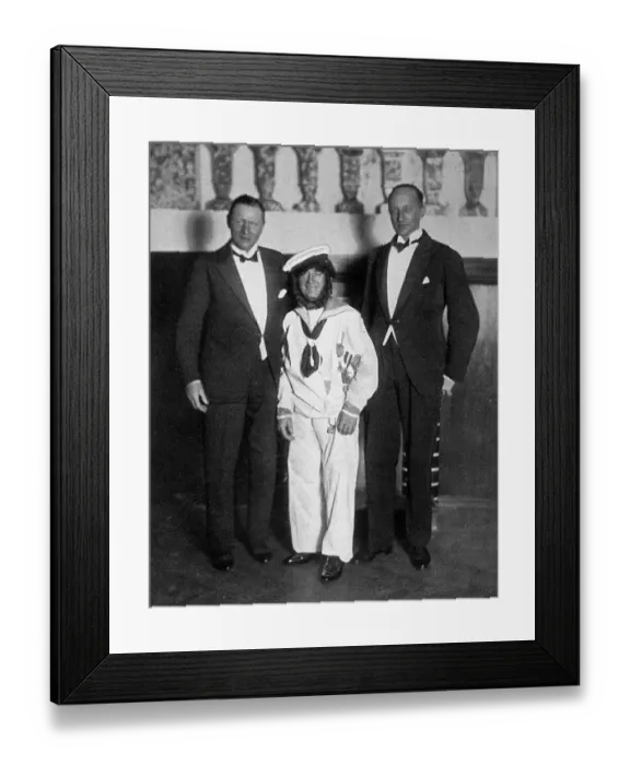 Framed Print : Steve Donoghue wins fancy dress competition at St. Moritz