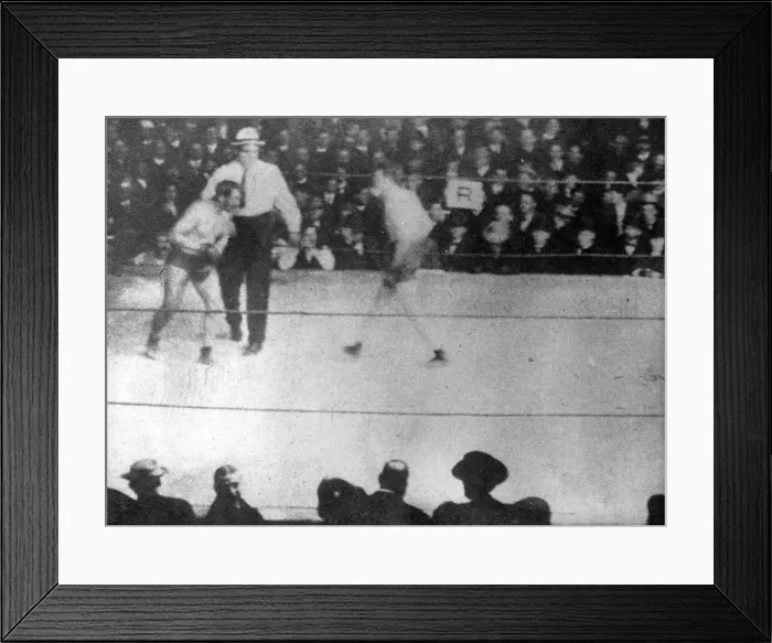 Framed Print : Boxing match, Burns v O Brien, Los Angeles, USA Framed Print : Boxing match, Burns v O Brien, Los Angeles, USA