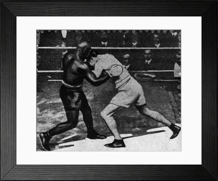 Framed Print : Boxing match, Langford v Lang, London Framed Print : Boxing match, Langford v Lang, London