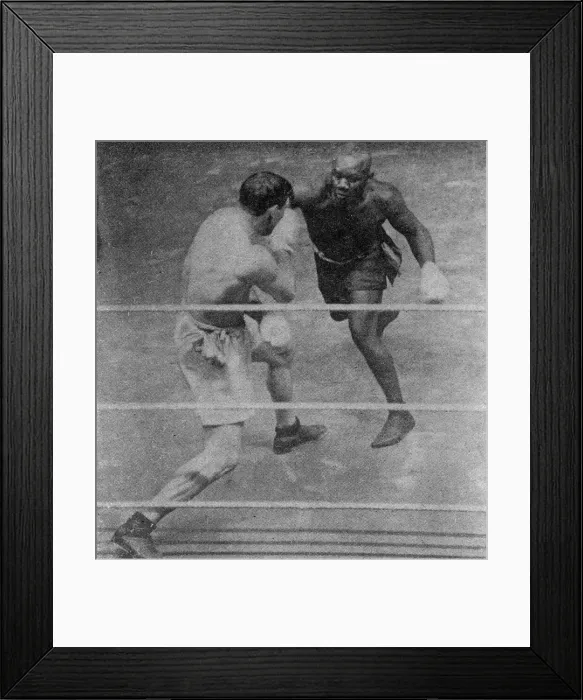 Framed Print : Boxing match, Langford v Lang, London Framed Print : Boxing match, Langford v Lang, London