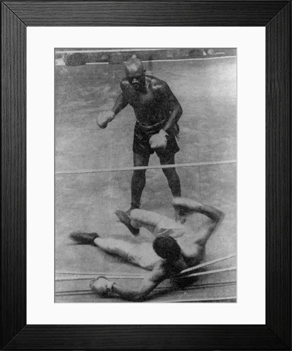 Framed Print : Boxing match, Langford v Lang, London Framed Print : Boxing match, Langford v Lang, London