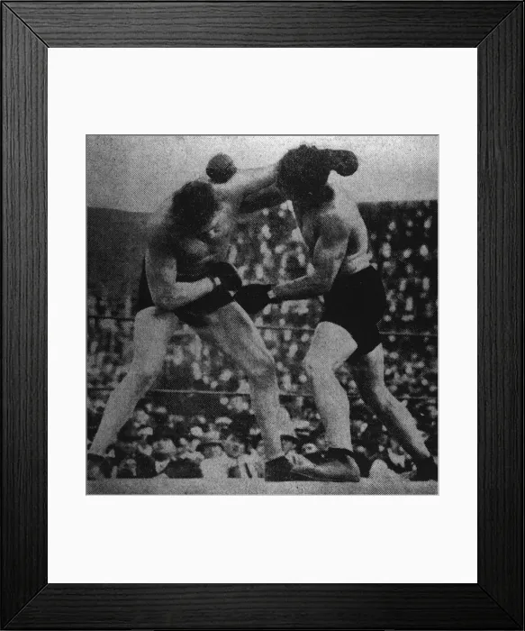 Framed Print : Boxing match, McCarthy v Palzer, Vernon, USA Framed Print : Boxing match, McCarthy v Palzer, Vernon, USA