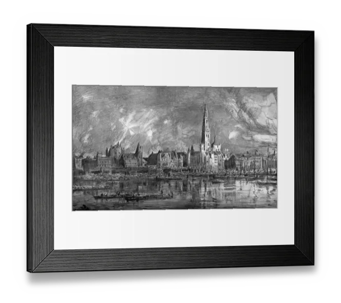 Framed Print : WW1 - The Exodus from Antwerp, Belgium by boat Framed Print : WW1 - The Exodus from Antwerp, Belgium by boat