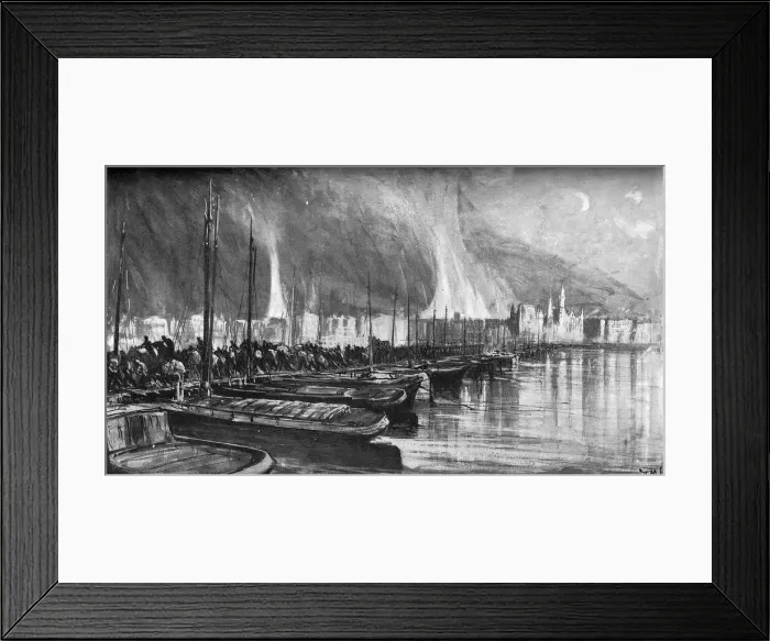 Framed Print : WW1 - The Exodus from Antwerp, Belgium over bridge of barges Framed Print : WW1 - The Exodus from Antwerp, Belgium over bridge of barges