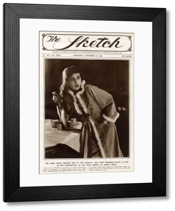 Framed Print : Sketch - Gwen Ffrangcon-Davies as Tess of D Urbervilles Framed Print : Sketch - Gwen Ffrangcon-Davies as Tess of D Urbervilles
