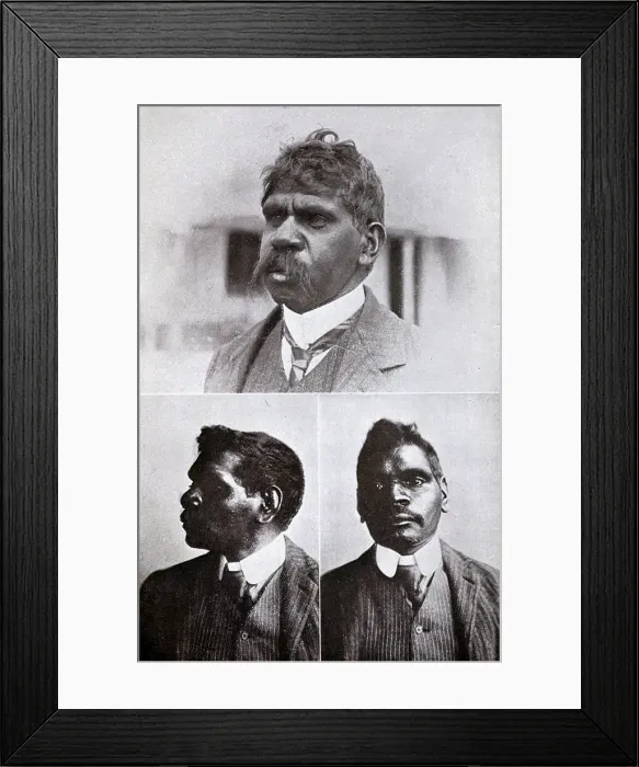Framed Print : Aborigine trackers working for the police force, Australia Framed Print : Aborigine trackers working for the police force, Australia