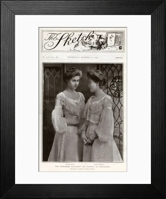 Framed Print : Sketch cover - Princesses Margaret & Patricia of Connaught Framed Print : Sketch cover - Princesses Margaret & Patricia of Connaught