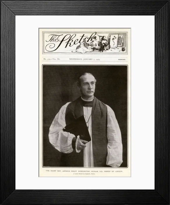 Framed Print : Sketch cover - Arthur Winnington Ingram, Bishop of London