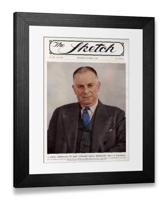 Framed Print : Front cover, portrait of C B Cochran, theatre producer