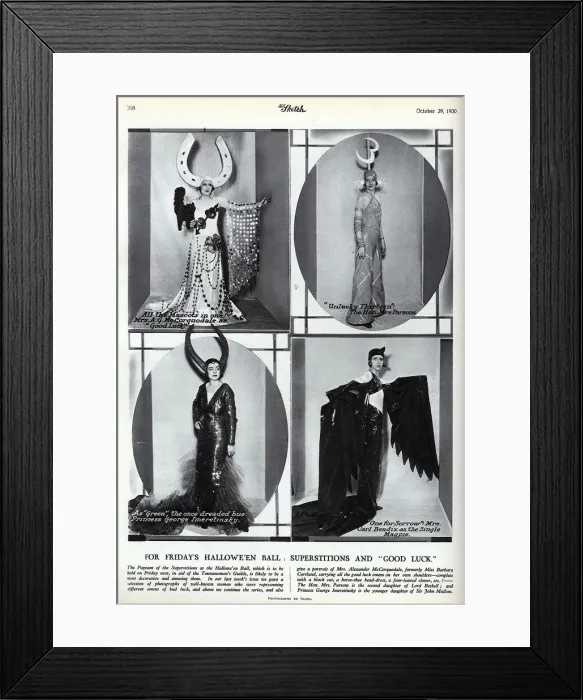 Framed Print : Four Halloween Ball costumes Framed Print : Four Halloween Ball costumes
