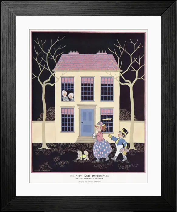 Framed Print : Cartoon, Dignity and Impudence or The Domestics Derision Framed Print : Cartoon, Dignity and Impudence or The Domestics Derision