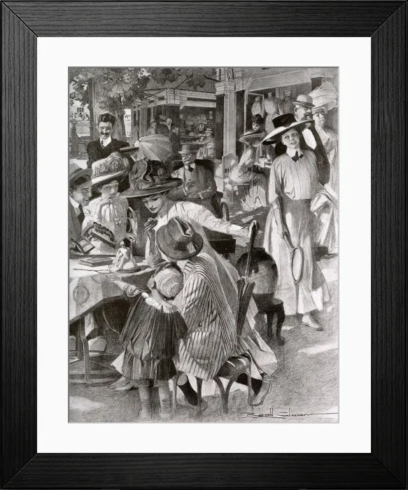 Framed Print : Shopping in the open air at Baden Baden Framed Print : Shopping in the open air at Baden Baden