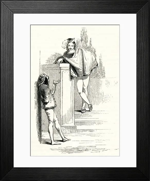 Framed Print : Illustration, Two Gentlemen of Verona, William Shakespeare Framed Print : Illustration, Two Gentlemen of Verona, William Shakespeare